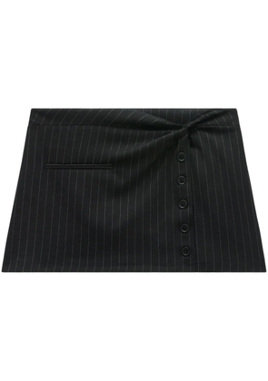 Courrèges twist-detailing pinstripe miniskirt - Black