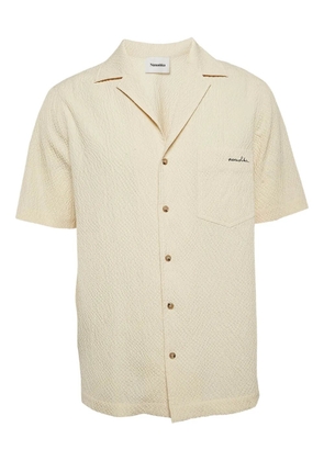 Nanushka logo-embroidered shirt - Yellow