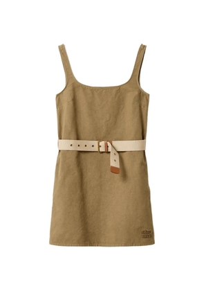 Miu Miu scoop-neck mini dress - Brown