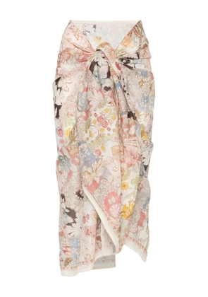 ZIMMERMANN print cotton pareo - Neutrals