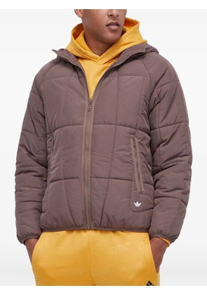 adidas quilted hooded jacket - Brown
