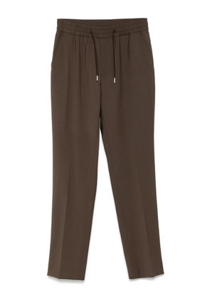 SANDRO elasticated straight-leg trousers - Brown