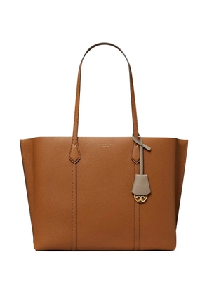 Tory Burch leather logo-print tote bag - Brown