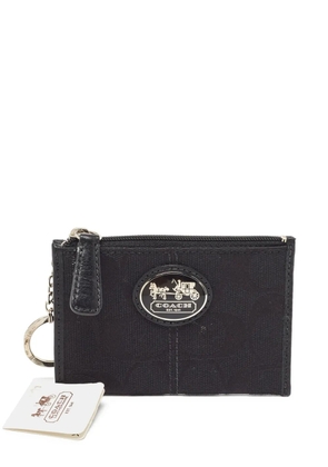 Coach Vintage monogram-canvas card holder - Black
