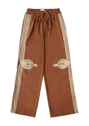 Song For The Mute Appliqué track pants - Brown