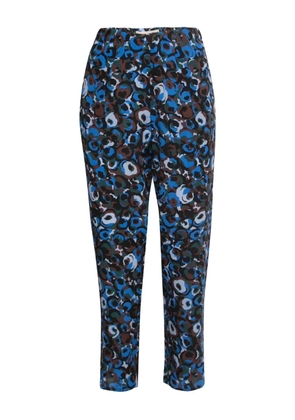 Marni Pre-Owned abstract-print silk trousers - Blue