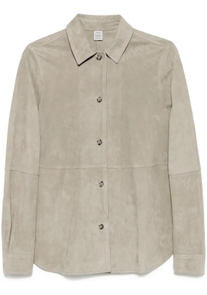 TOTEME suede shirt - Neutrals