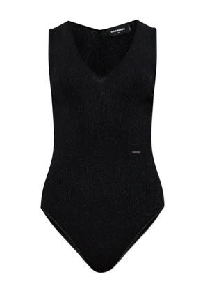 DSQUARED2 V-neck ribbed bodysuit - Black