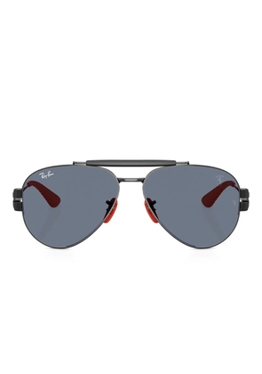 Ray-Ban x Scuderia Ferrari pilot-frame sunglasses - Black