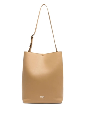 Bimba y Lola large Carlino leather shoulder bag - Neutrals