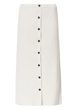 Proenza Schouler White Label ribbed-knit button-front skirt - Neutrals