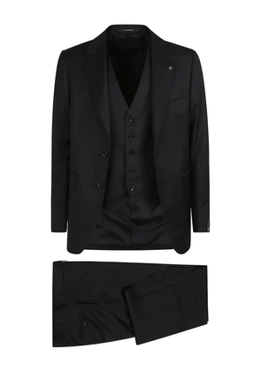 Tagliatore single-breasted wool suit (set of three) - Black