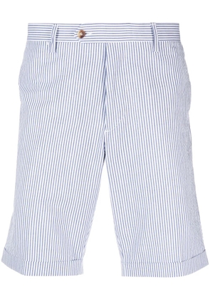 Lardini striped cotton chino shorts - Blue