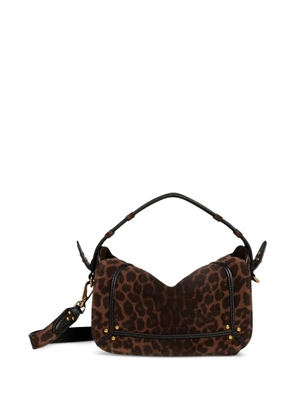 Jérôme Dreyfuss S Pepito leopard-print shoulder bag - Brown