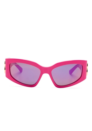 Balenciaga Eyewear rectangle-frame sunglasses - Pink