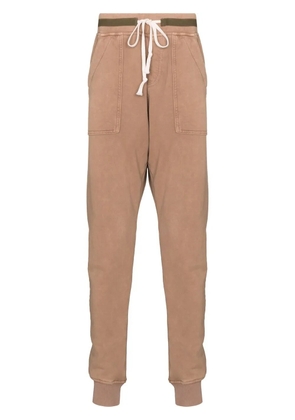 Greg Lauren drawstring cotton track pants - Brown