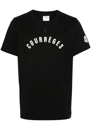 Courrèges logo-print cotton T-shirt - Black