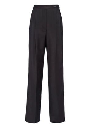 Prada kid-mohair tailored trousers - Black