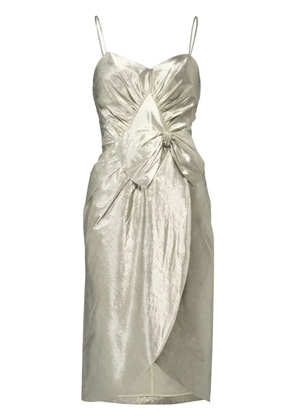 Maison Margiela bow-detail lurex midi dress - Silver