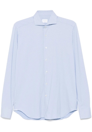Xacus patterned-jacquard shirt - Blue