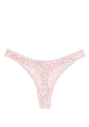 Fleur Du Mal Le Stretch lace thong - Pink