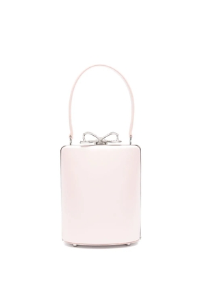 Self-Portrait bow-detail tote bag - Pink