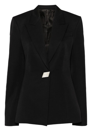 The Attico single-breasted virgin-wool blazer - Black