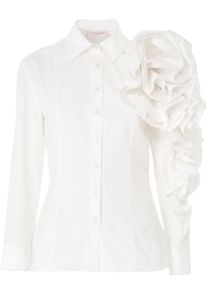 Carolina Herrera floral-appliqué shirt - White