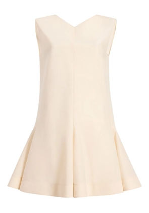 KHAITE Mel V-neck sleeveless mini dress - Neutrals