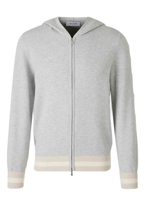 Gran Sasso ribbed-trim zip hoodie - Grey