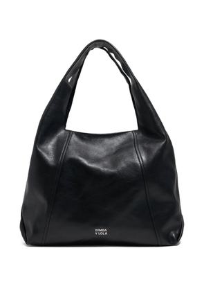 Bimba y Lola large Paper leather tote bag - Black