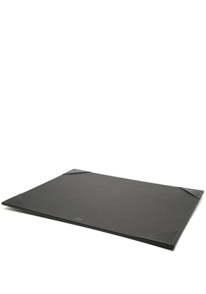Smythson large leather desk mat - Black
