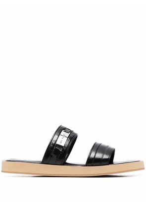 BY FAR Easy leather sandals - Black