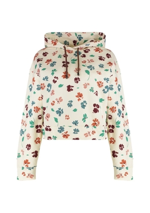 Kristina Ti floral-patterned cotton hoodie - Neutrals