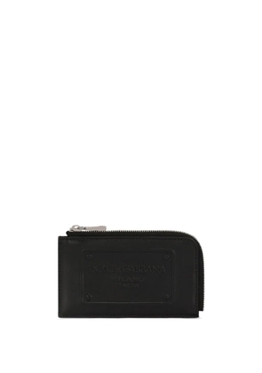 Dolce & Gabbana logo-embossed leather wallet - Black