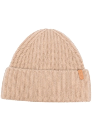 Vince ribbed-knit cashmere beanie - Neutrals