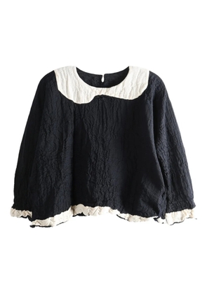 Daniela Gregis wool ruffled blouse - Black