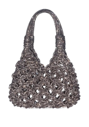 Hibourama mini Vannifique woven tote bag - Grey