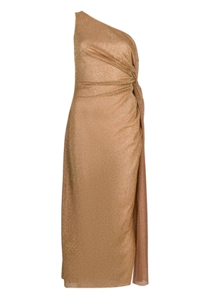 Oséree knot-embellished metallic midi dress - Gold