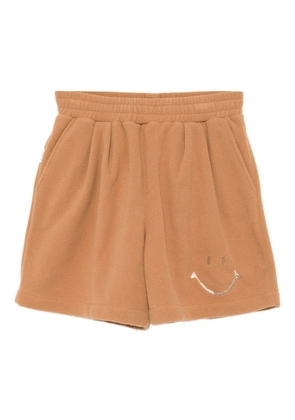 Joshua Sanders embroidered fleece shorts - Brown