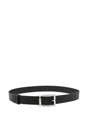 Montblanc rectangular-buckle leather belt - Black
