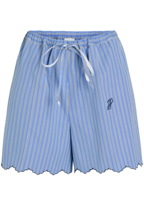 Patou striped drawstring shorts - Blue