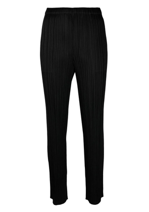 Pleats Please Issey Miyake elasticated-waist slip-on straight trousers - Black