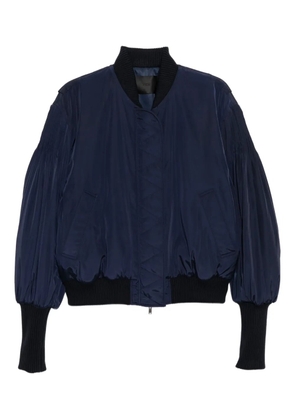 YCH pleated-sleeve jacket - Blue
