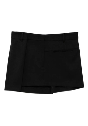 Open YY wrap mini dress - BLACK