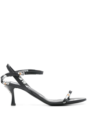 Moschino 55mm floral-print sandals - Black