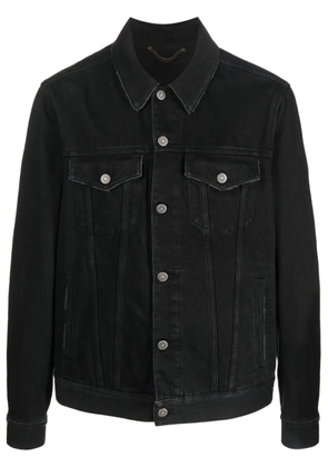 Golden Goose logo-patch denim jacket - Black