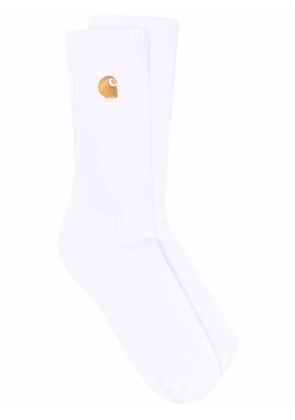 Carhartt WIP embroidered logo socks - White