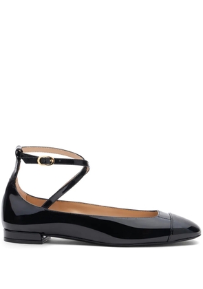 Stuart Weitzman leather ballerina shoes - Black