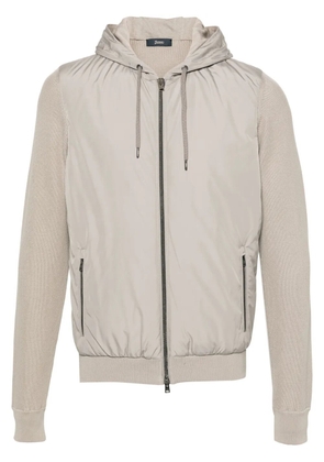 Herno contrast-panel piqué jacket - Neutrals